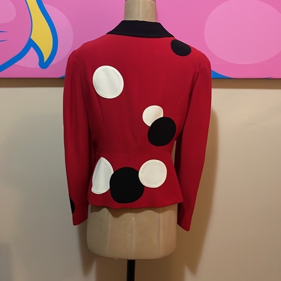 Moschino Cheap and Chic Red Polka Dot Blazer Jacket The Nanny - Picture 6 of 14